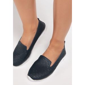 Sheona tengerészkék bőr espadrilles kép