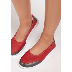 Stacie piros bőr espadrilles kép