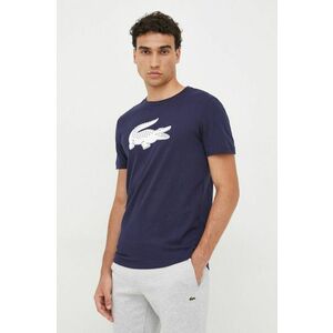Lacoste t-shirt sötétkék, férfi, nyomott mintás kép