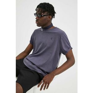 G-Star Raw pamut póló lila, sima kép