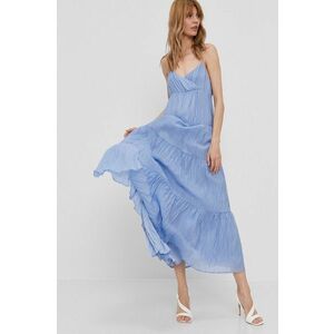Pepe Jeans ruha kék, maxi, harang alakú kép