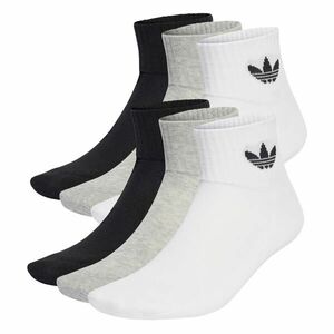 ADIDAS ORIGINALS Zokni 'Mid Ankle 6 Pairs' szürke melír / fekete / fehér kép