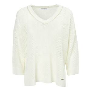 Influencer Pulóver 'Holed pattern pull' fekete / fehér kép