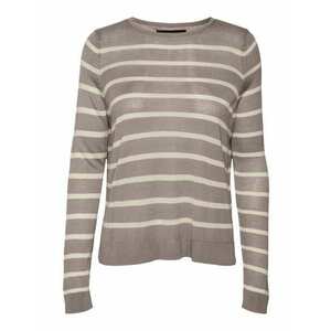 VERO MODA Pulóver 'VMNOVA' taupe / fehér kép