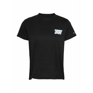 Tommy Jeans Póló galambkék / fekete kép