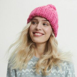 Reserved - Bojtos beanie sapka - Rózsaszín kép