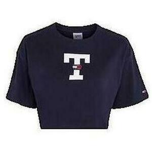 Rövid ujjú pólók Tommy Jeans T-shirt Oversize Bleu Marine kép