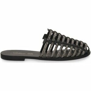Lapos talpú szandálok S.piero BLACK LEATHER STRASS kép