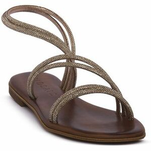 Lapos talpú szandálok Mosaic GOLD BROWN NAOMI kép