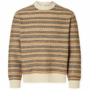 Pulóverek Selected Revy Knit - Egret/Chipmunk kép