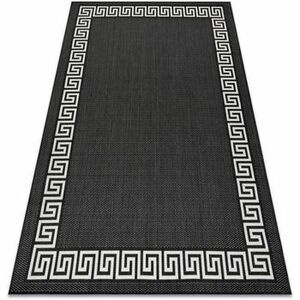Szőnyegek Rugsx Fonott sizal flat szőnyeg 49373690 Görög fekete 160x230 cm kép