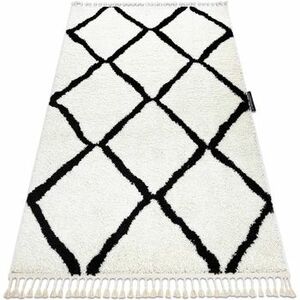 Szőnyegek Rugsx Szőnyeg BERBER CROSS fehér Rojt shaggy bozontos 240x330 cm kép