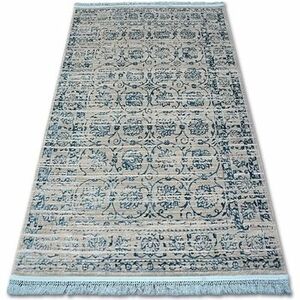Szőnyegek Rugsx Akril manyas szőnyeg 193AA Szürke/Kék rojt 80x300 cm kép