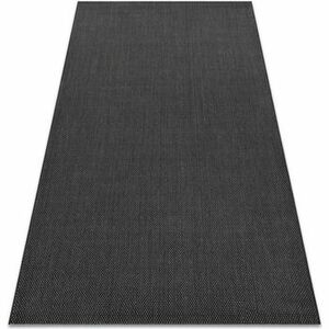 Szőnyegek Rugsx Fonott sizal flat szőnyeg 48663/090 fekete SIMA 80x150 cm kép