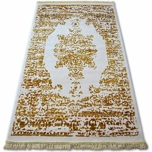 Szőnyegek Rugsx Akril manyas szőnyeg 192AA Elefántcsont/Arany ro 80x300 cm kép