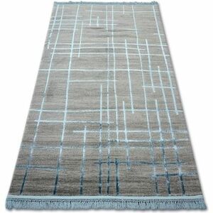 Szőnyegek Rugsx Akril manyas szőnyeg 191AA Szürke/Kék rojt 80x300 cm kép