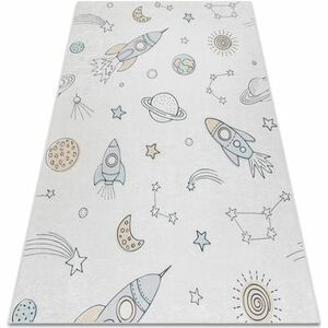 Szőnyegek Rugsx BAMBINO 1278 mosható szőnyeg tér űrrakéta gye 140x190 cm kép