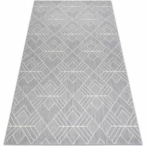 Szőnyegek Rugsx Fonott sizal flat szőnyeg 48731637 Négyzetek rom 120x170 cm kép
