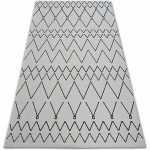 Szőnyegek Rugsx szőnyeg SENSE Micro 81249 Cikcakk etno fehér/ké 200x290 cm kép