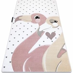 Szőnyegek Rugsx PETIT szőnyeg FLAMINGOS Flamingók szív krém 160x220 cm kép