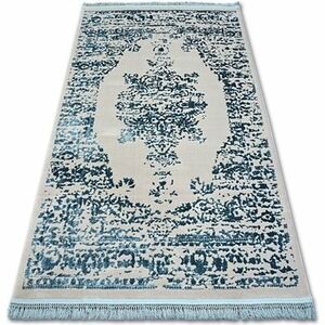 Szőnyegek Rugsx Akril manyas szőnyeg 192AA Szürke/Kék rojt 160x230 cm kép