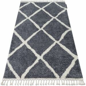 Szőnyegek Rugsx Szőnyeg BERBER CROSS B5950 szürke / fehér 80x150 cm kép
