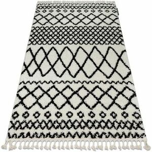 Szőnyegek Rugsx Szőnyeg BERBER SAFI N9040 fehér / fekete 120x170 cm kép
