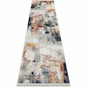 Szőnyegek Rugsx DISTIN 0144B fehér / rózsa / por 80x250 cm kép