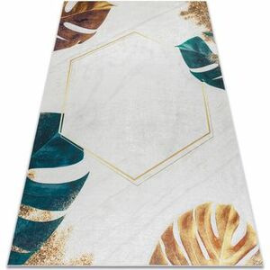 Szőnyegek Rugsx ANDRE 1150 mosható szőnyeg Monstera levelek, koc 120x170 cm kép