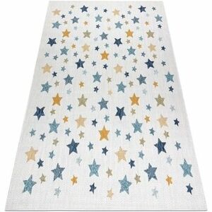 Szőnyegek Rugsx Fonott sizal szőnyeg COOPER Csillagok 22260 ecru 140x190 cm kép