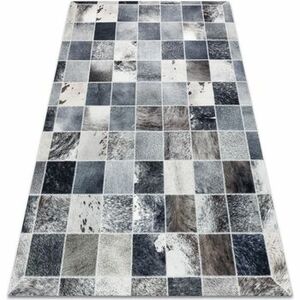 Szőnyegek Rugsx Szőnyeg PATCHWORK 21716 szürke - Marhabőr 120x170 cm kép