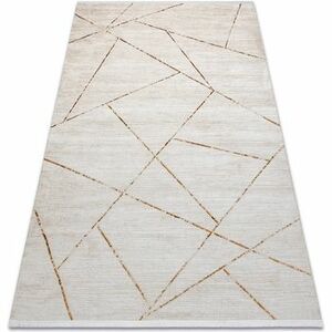 Szőnyegek Rugsx Modern szőnyeg DUKE 51557 krém / arany 140x190 cm kép