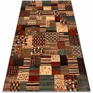 Szőnyegek Rugsx KASHQAI 4353 990 gyapjú szőnyeg Patchwork terrak 80x160 cm kép
