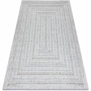 Szőnyegek Rugsx Sizal SANTO szőnyeg 0999 geometrikus szürke 120x170 cm kép