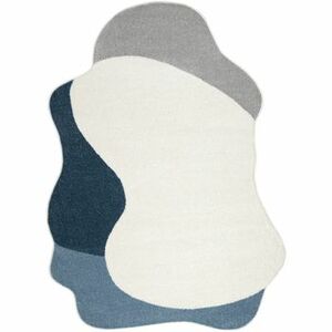 Szőnyegek Rugsx Szőnyeg FUSION 5710 fehér / sötétkék Shape 160x220 cm kép