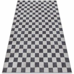 Szőnyegek Rugsx Szőnyeg AURA EB112 szürke - Sakktábla, szerkeze 120x170 cm kép