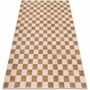 Szőnyegek Rugsx Szőnyeg AURA EB112 bézs - Sakktábla, szerkezeti 160x220 cm kép