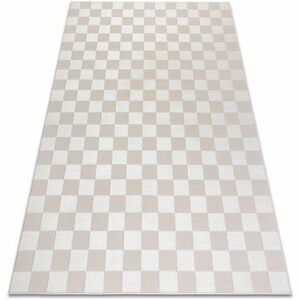 Szőnyegek Rugsx Szőnyeg AURA EB112 krém - Sakktábla, szerkezeti 180x270 cm kép