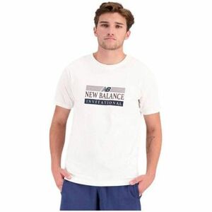Pólók / Galléros Pólók New Balance T-shirt MT31906WT 100% coton kép