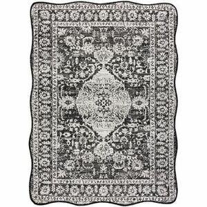 Szőnyegek Rugsx ORGANIC 2762 szizál szőnyeg Dísz, keret fekete 160x220 cm kép
