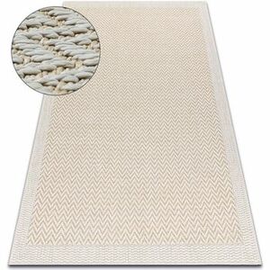 Szőnyegek Rugsx Szőnyeg ORIGI 3726 krém - Cikcakk lapos 155x220 cm kép