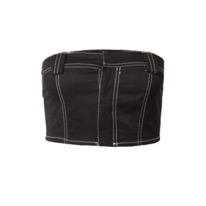 Nasty Gal Top fekete / fehér kép