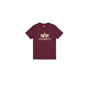 ALPHA INDUSTRIES Póló pasztellsárga / burgundi vörös kép