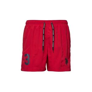 U.S. POLO ASSN. Rövid fürdőnadrágok 'UMALEXANDER' tengerészkék / piros kép