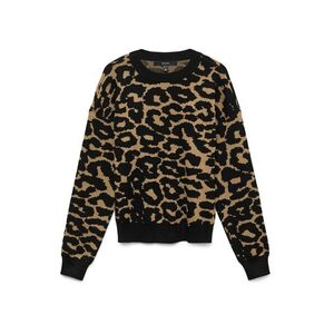 VERO MODA Pulóver 'VMSilje' barna / fekete kép