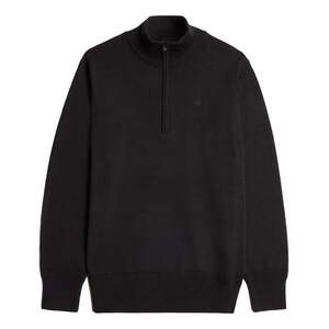 G-STAR Pulóver 'Premium Core Half Zip Knit' fekete kép