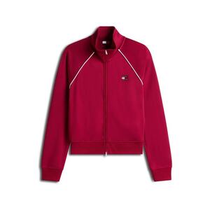 Tommy Jeans Tréning dzseki burgundi vörös / fekete / fehér kép
