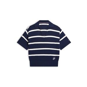 TOMMY HILFIGER Pulóver sötétkék / fehér kép