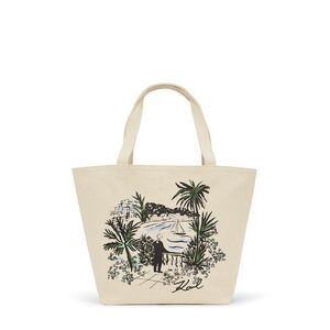 Karl Lagerfeld Shopper táska krém / világoskék / sötétzöld / fekete kép