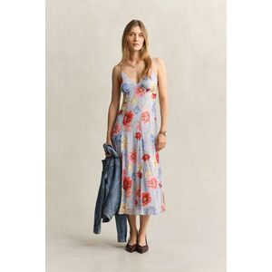 RUHA GANT FLORAL PRINT STRAP DRESS LIGHT BLUE kép